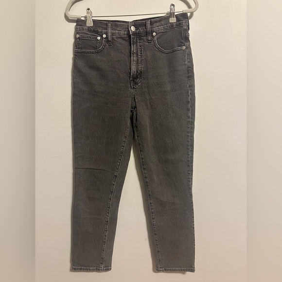 Madewell High Rise The Perfect Vintage Jean Black Washed Denim size 27 - Picture 4 of 6